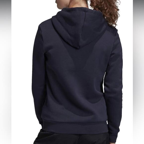 Adidas Fleece Hoodie Navy Pink - Picture 4 of 5